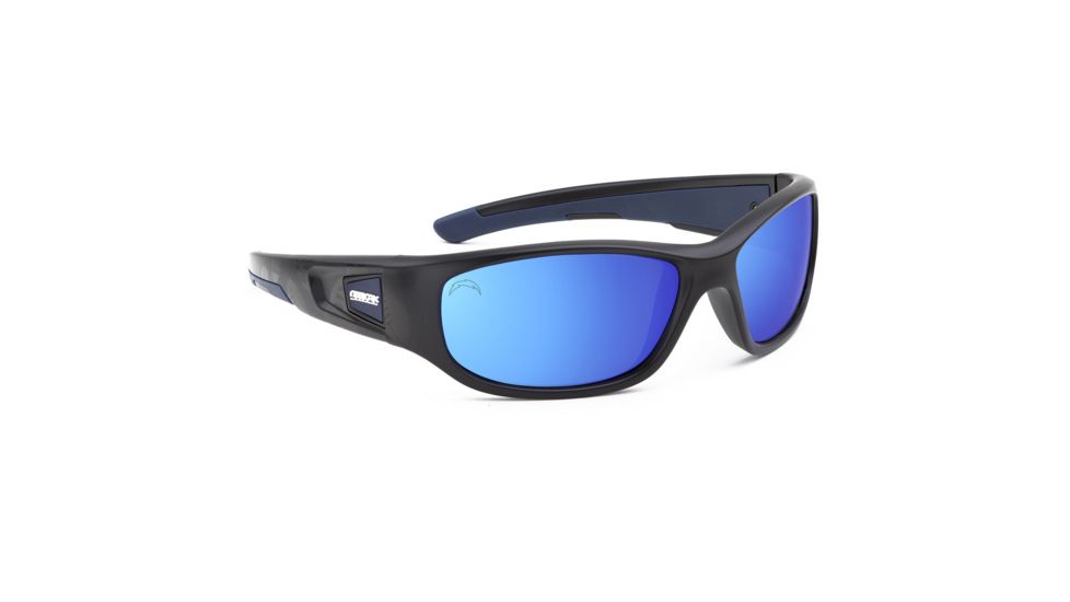 NFL Zone Los Angeles Chargers Single Vision Prescription Sunglasses, Matte Black Frame, 655975T26SV