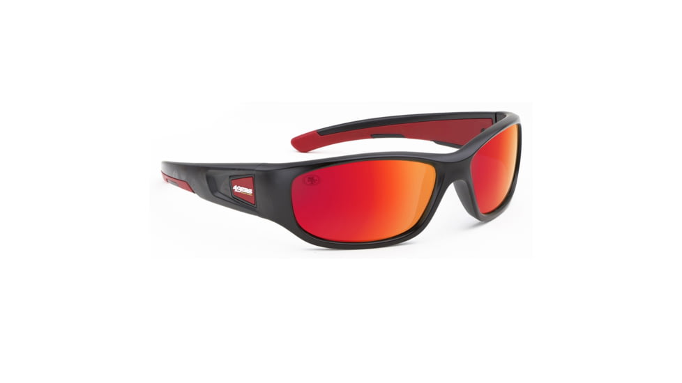 NFL Zone San Francisco 49ers Single Vision Prescription Sunglasses, Matte Black Frame, 655975T27SV