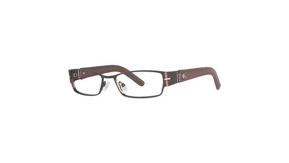 Nicole Miller Chrystie Eyeglass Frames - Frame Matte Brown/Brown, Size 52/16mm NMCHRYSTIE02