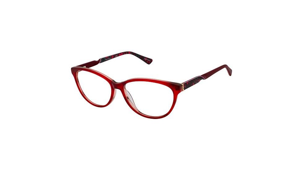 Nicole Miller Elizabeth Eyeglass Frames - Frame Burgundy Horn, Size 55/14mm NMELIZABETH03