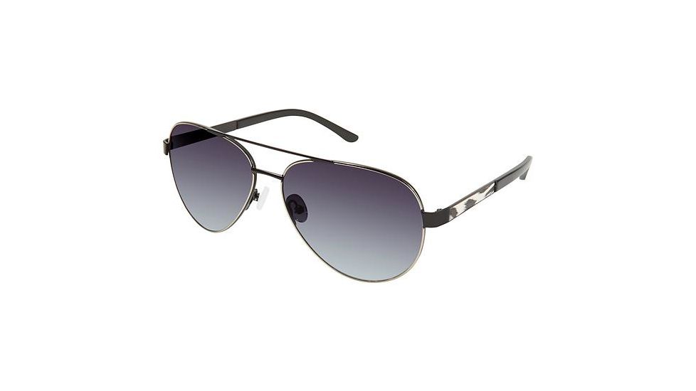 Nicole Miller Strand Single Vision Prescription Sunglasses NMSTRAND03 - Frame Color Black Gunmetal