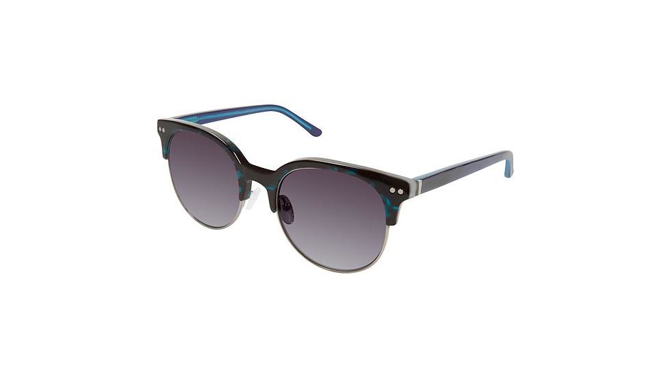 Nicole Miller Sylvan Single Vision Prescription Sunglasses NMSYLVAN03 - Frame Color Blue Tortoise