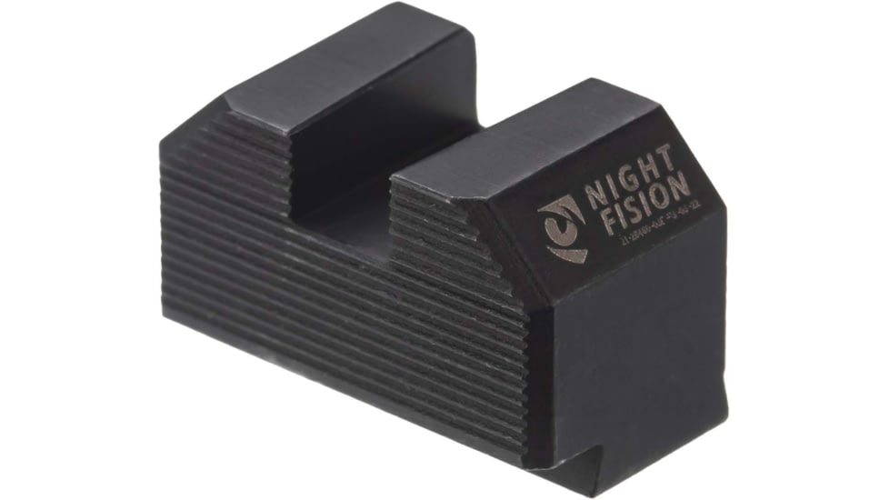 Night Fision Optic Plate + Tritium Ylw Front Sight Combo EPS Carry to Glock 43x MOS, Black, GLK-OPBS-EPSC-43X-YGZX