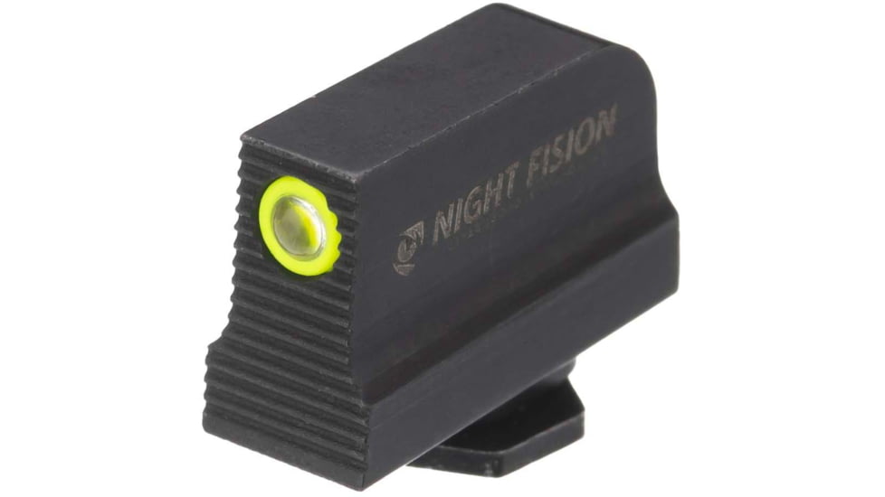 Night Fision Holosun EPS Carry Adapter Plate, Glock Mos + Tritium Ylw Front Sight Combo, Black, GLK-OPBS-EPSC-43X-YGZX
