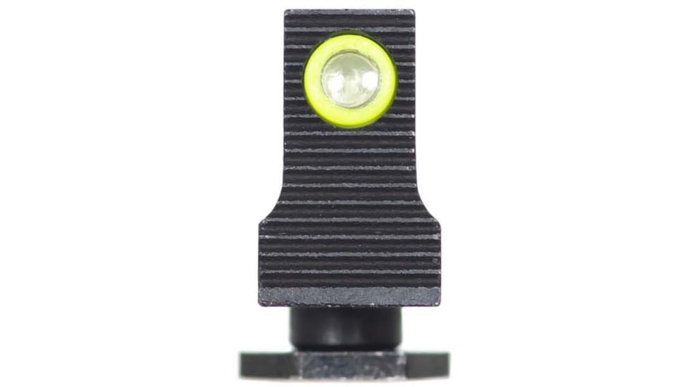 Night Fision Optic Plate + Tritium Ylw Front Sight Combo EPS Carry to Glock 43x MOS, Black, GLK-OPBS-EPSC-43X-YGZX