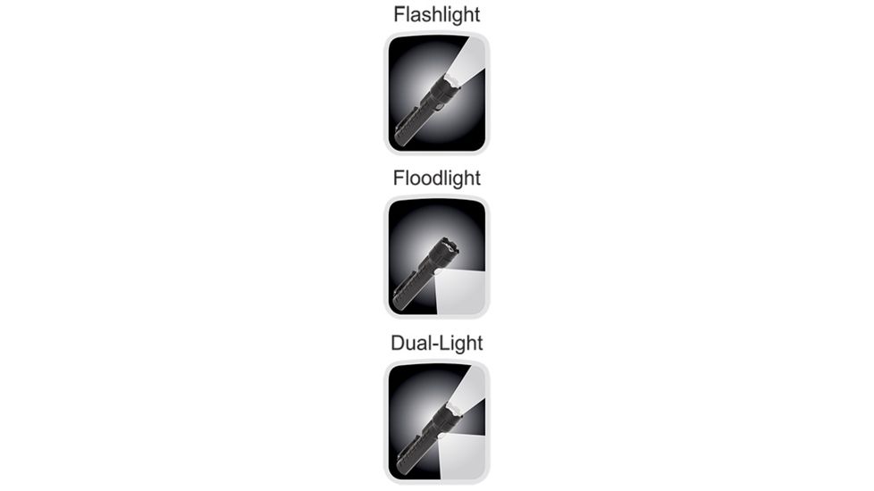 Nightstick Dual-Light 3AA Flashlight w/Dual Magnets,235 Lumens,Black NSP-2422B