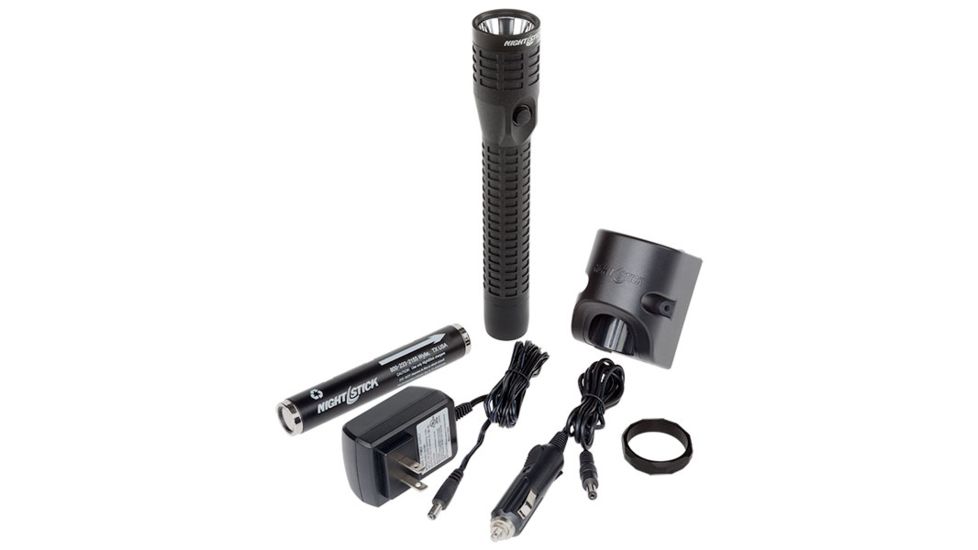 Nightstick Duty Size Multi Function Polymer LED Flashlight,Rechargeable,650 Lumens,Black NSR-9514XL