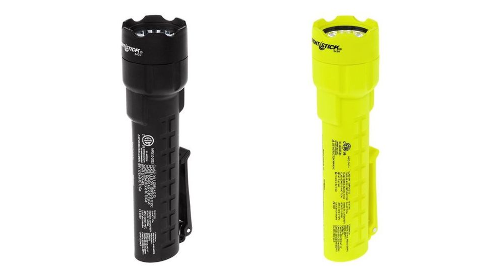 Nightstick Intrinsically Safe Permissible LED Flashlight, Black, Green