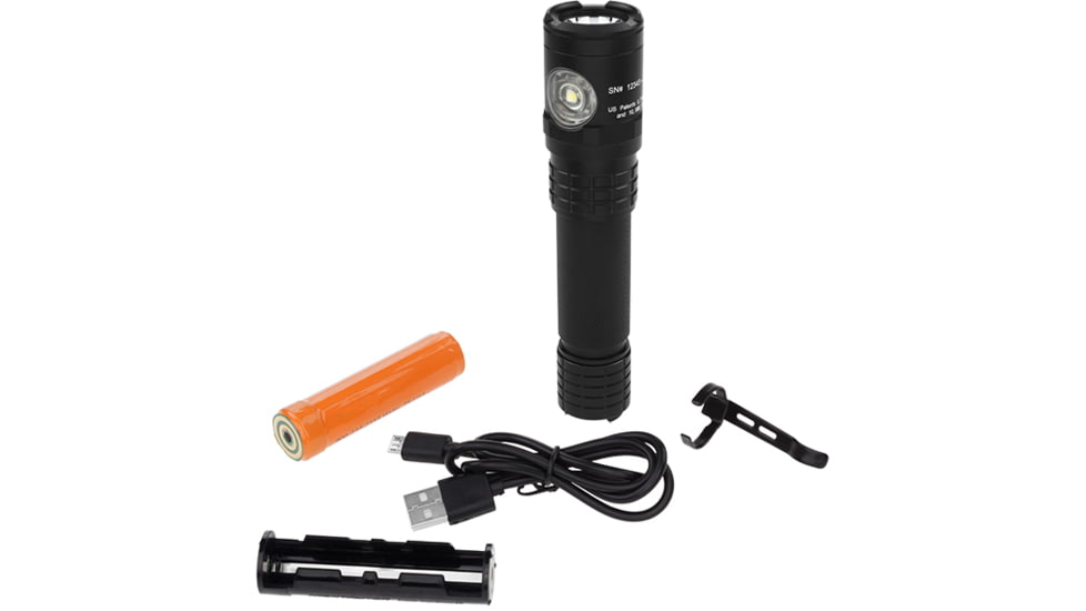 Nightstick USB Rechargeable Metal Dual LED Flashlight, 900 Lumens, Black, USB-578XL