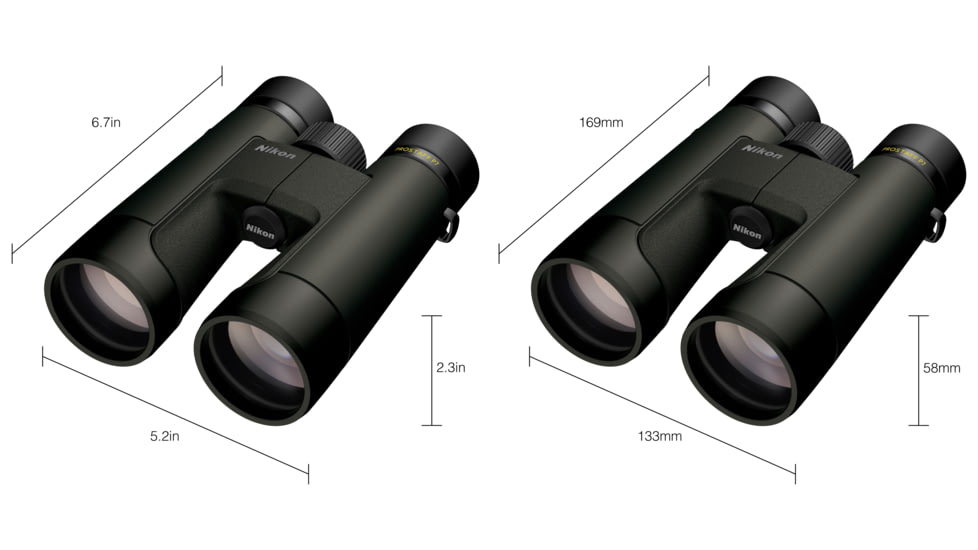 Nikon Prostaff P7 10x50mm Roof Prism Binoculars, Black, Full Size, 16847