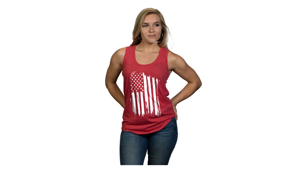 Nine Line Apparel America Women's Tank Red Large