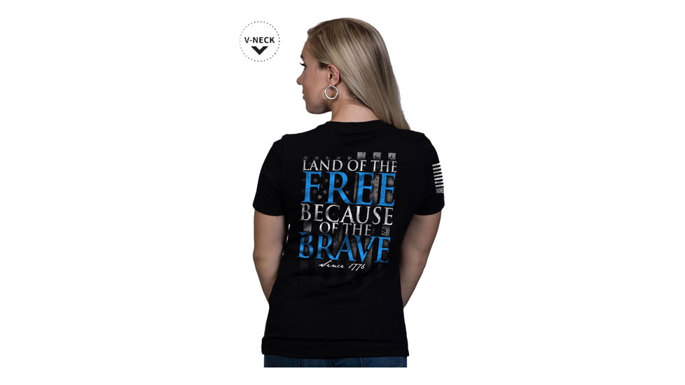 Nine Line Apparel Because Of The Brave Wmn's T-shirt Bl Xl