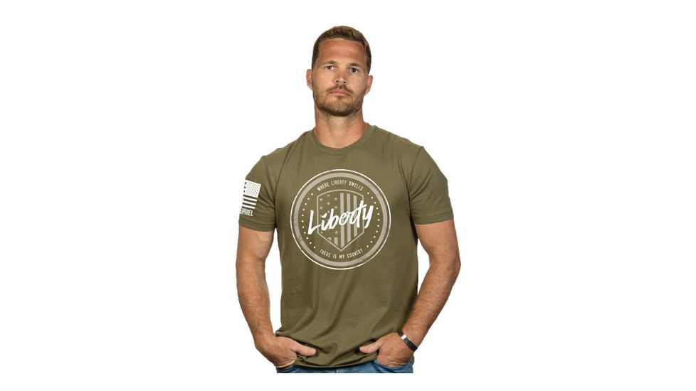 Nine Line Apparel Liberty Crcl Men's T-shirt Green Large