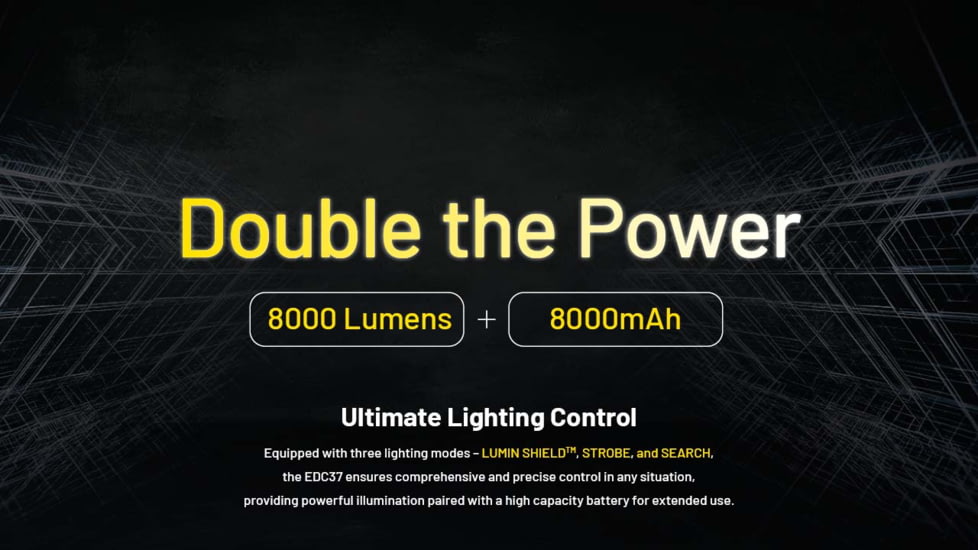 Nitecore EDC37 USB-C Rechargeable 8000 Lumens LED EDC Flashlight