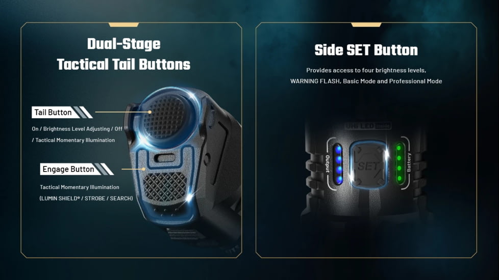 Nitecore P27iX 5000 Lumen 21700 Li-Ion Rechargeable LED Customizable Tactical Flashlight w/ Multi-Beam Modes