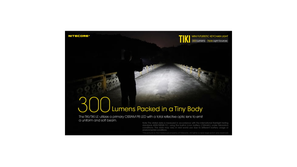 Nitecore TIKI 300 Lumen Rechargeable Keychain Flashlight, Transparent, 6952506405671