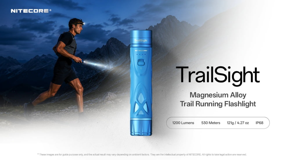 Nitecore TrailSight 1200 Lumens 18650 Rechargeable Li-Ion LED Waist-Level Trail Running Flashlight