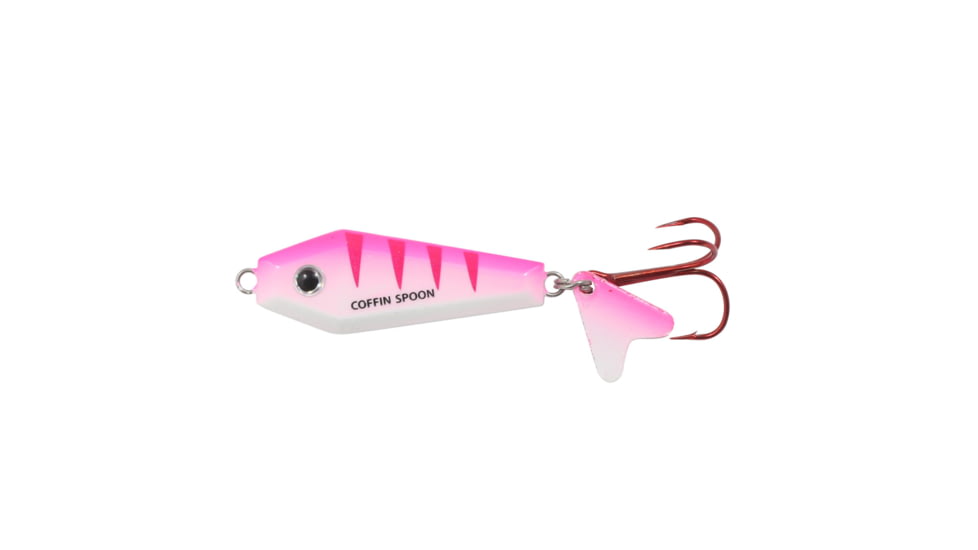 Northland Fishing Tackle Buck-Shot Coffin Spoon, UV Pink Tiger, 1/4 oz, NL-BRCS4-26