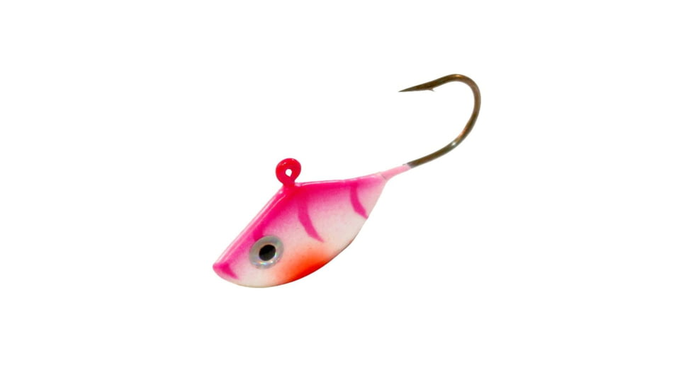 Northland Fishing Tackle UV Forage Minnow Fry Jig, Pink Tiger, 3/32 oz, NL-FMUVF6-26