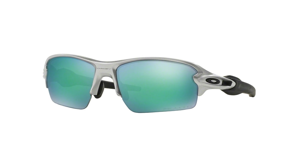 Oakley A FLAK 2.0 OO9271 Sunglasses 927102-61 - Silver Frame, Jade Iridium Polar Lenses