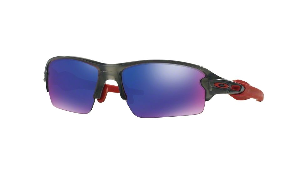Oakley A FLAK 2.0 OO9271 Sunglasses 927103-61 - Matte Grey Smoke Frame, Positive Red Iridium Lenses
