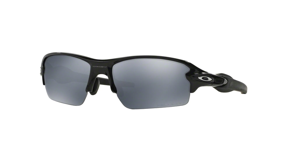Oakley A FLAK 2.0 OO9271 Sunglasses 927107-61 - Polished Black Frame, Black Iridium Polarized Lenses