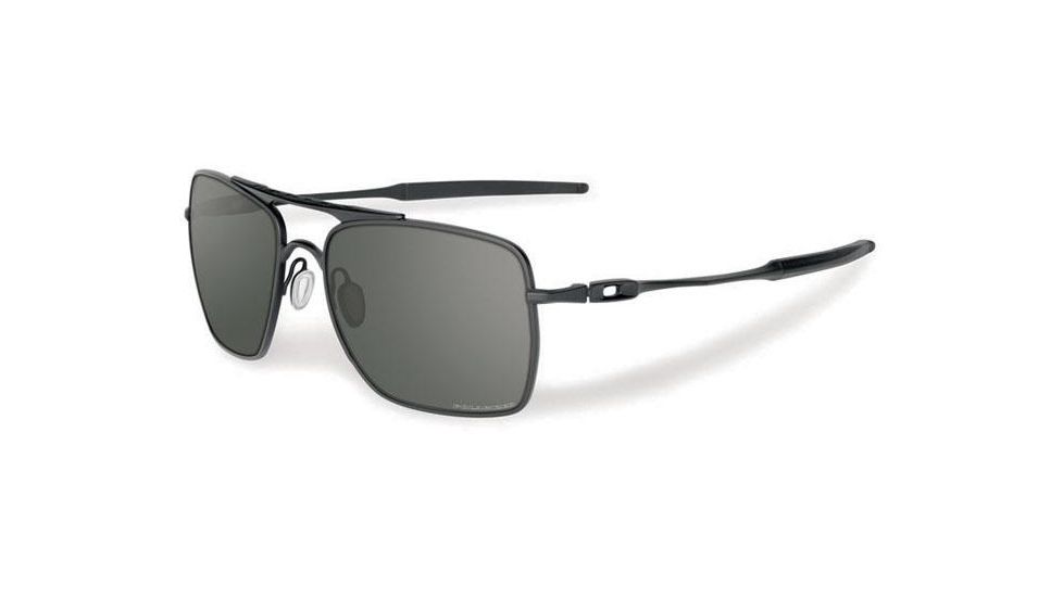 Oakley Deviation Sunglasses, Matte Black Frame, Polarized Grey Lens OO4061-11