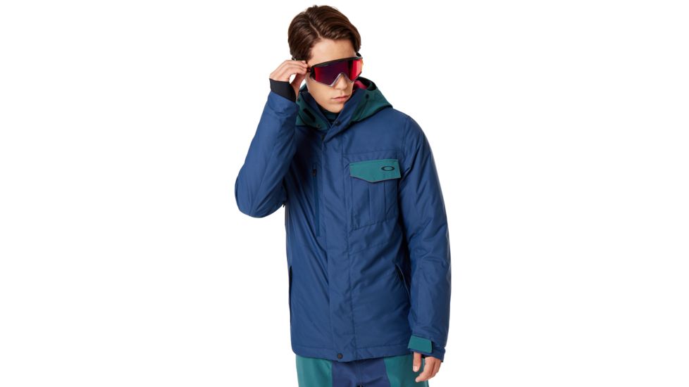 Oakley Division Evo Insulated Jacket 2L 10K - Mens, Poseidon, Large, 412786-6A1-L