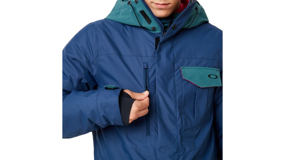 Oakley Division Evo Insulated Jacket 2L 10K - Mens, Poseidon, Large, 412786-6A1-L