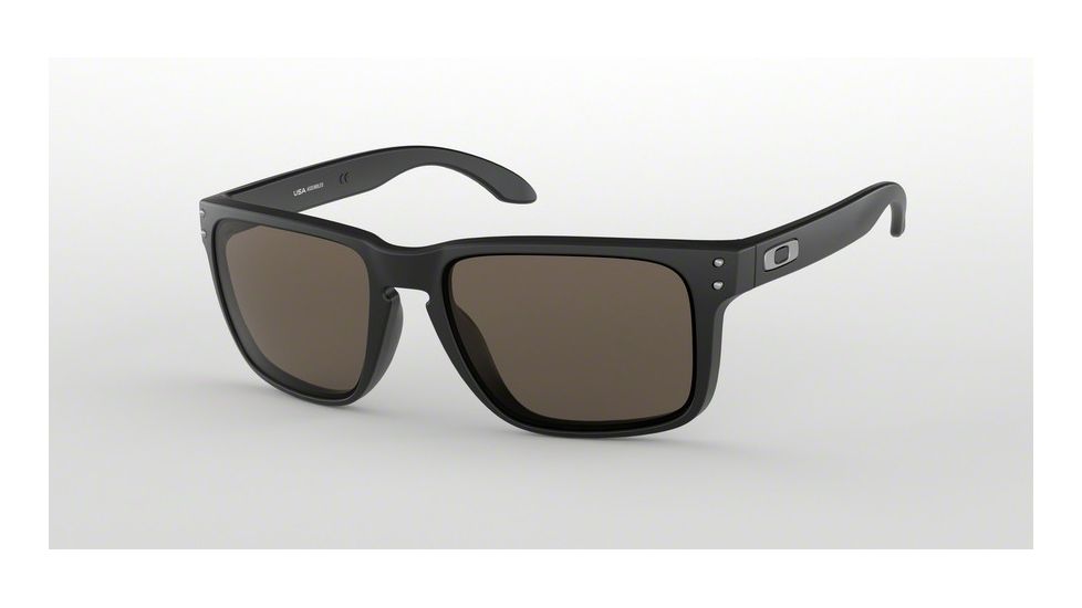 Oakley HOLBROOK XL OO9417 Sunglasses 941701-59 - Matte Black Frame, Warm Grey Lenses