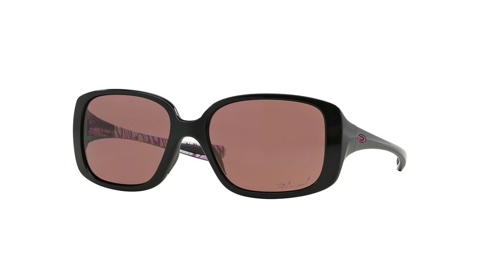 Oakley LBD OO9193 Sunglasses 919312-54 - Breast Cancer Polished Black Frame, Oo Grey Polar Lenses