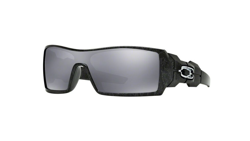Oakley OIL RIG OO9081 Progressive Prescription Sunglasses OO9081-24-058-28 - Lens Diameter 128 mm, Lens Diameter 28 mm, Frame Color Pol Blk &amp; Silver Ghost Txt