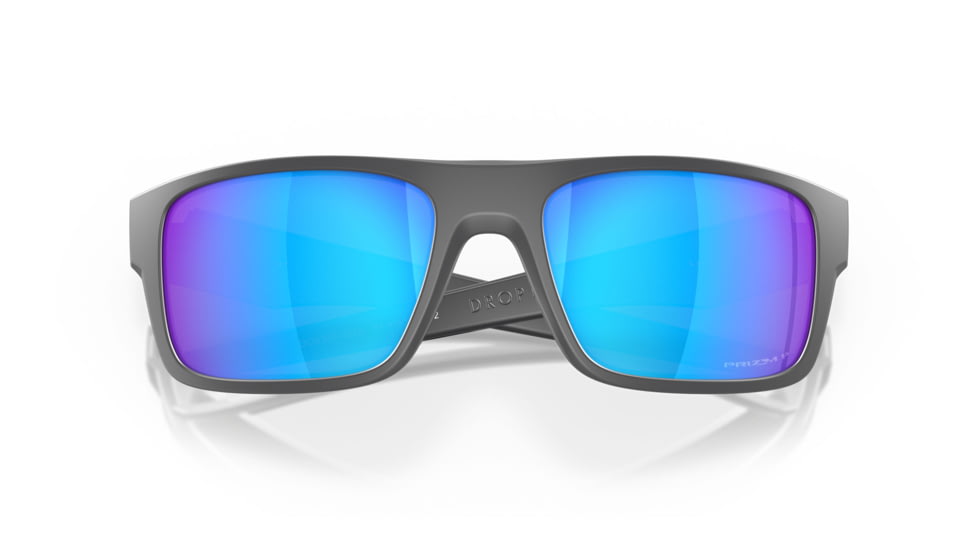 Oakley OO9367 Drop Point Sunglasses, Matte Dark Grey Frame, Prizm Sapphire Polarized Lenses, 936706-60