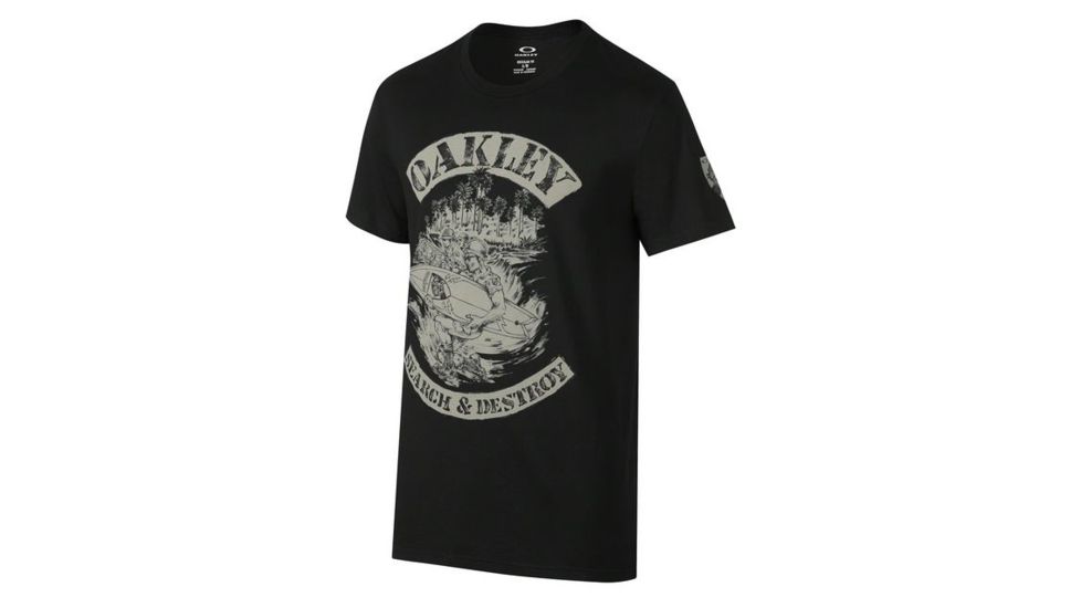 Oakley Search and Destroy Tee, Jet Black, Large 455154-01K-LG