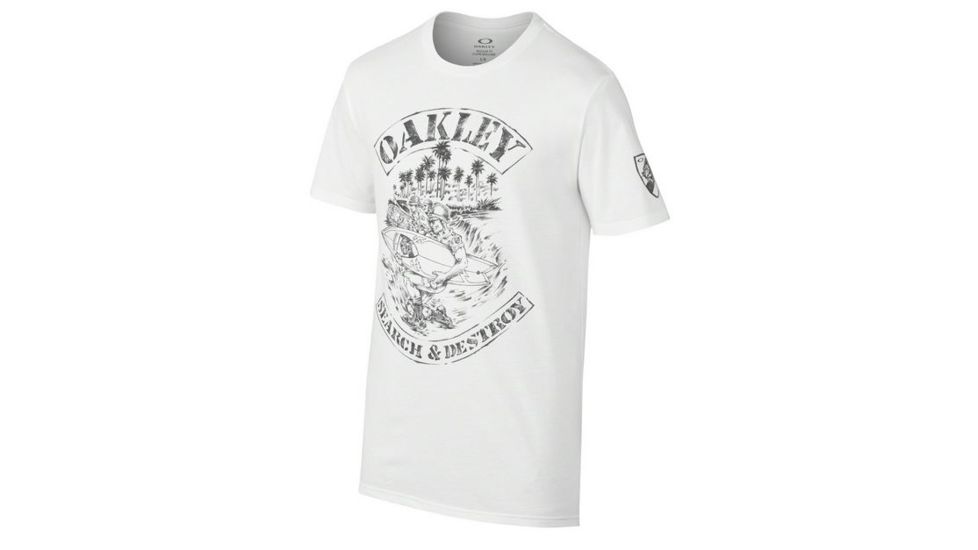 Oakley Search and Destroy Tee, White, Extra Large 455154-100-XL