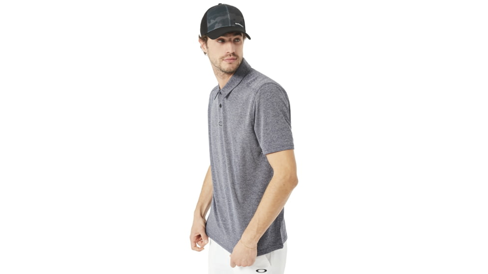 Oakley SI Aero Ellipse Polo - Mens, Fathom Heather, Medium, 434047-6AE-M