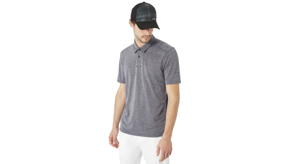 Oakley SI Aero Ellipse Polo - Mens, Fathom Heather, Medium, 434047-6AE-M