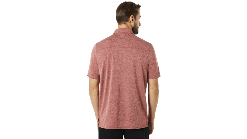 Oakley SI Aero Ellipse Polo - Mens, Iron Red Light Heather, Medium, 434172-973-M