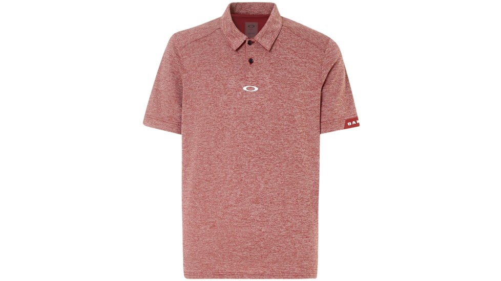 Oakley SI Aero Ellipse Polo - Mens, Iron Red Light Heather, Medium, 434172-973-M