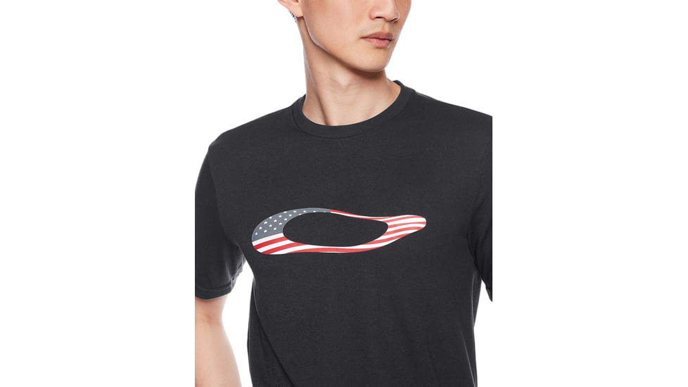 Oakley SI Ellipse USA Short Sleeve Tee - Men's, Blackout, Medium, 457355-02E-M