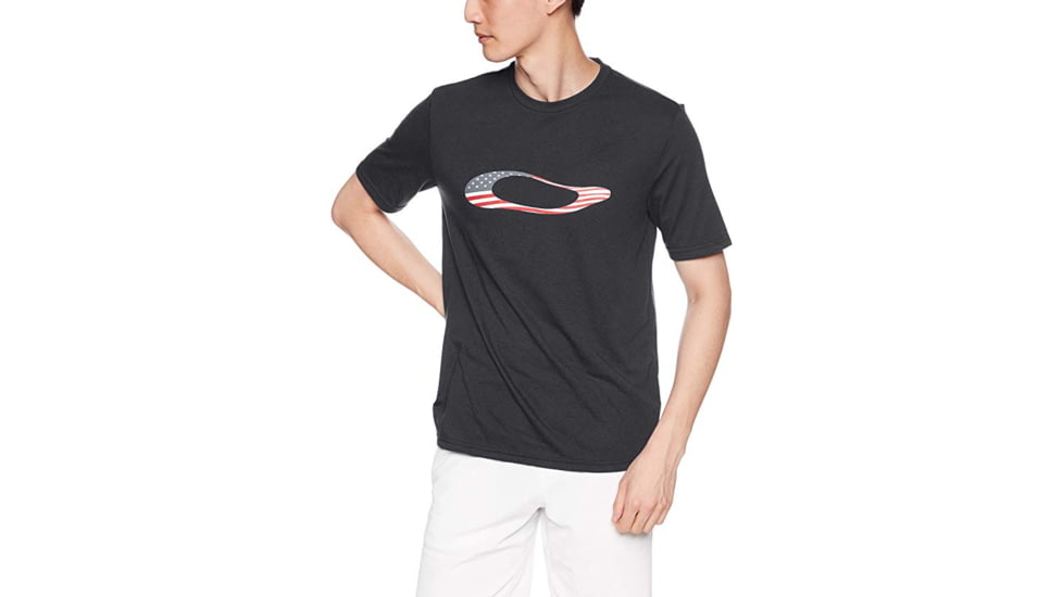 Oakley SI Ellipse USA Short Sleeve Tee - Men's, Blackout, Medium, 457355-02E-M