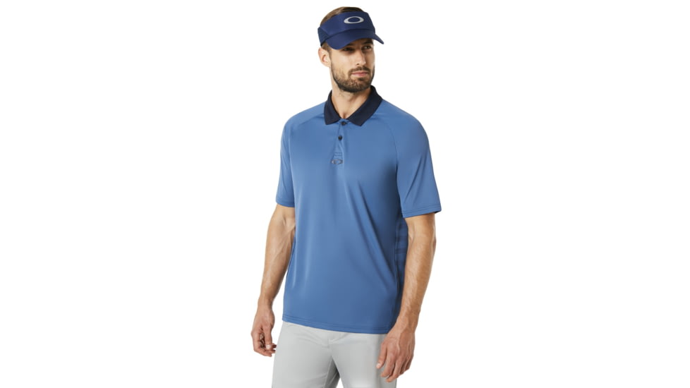 Oakley SI Polo Shirt Short Sleeve Back Striped - Mens, Ensign Blue, Small, 434230-64W-S
