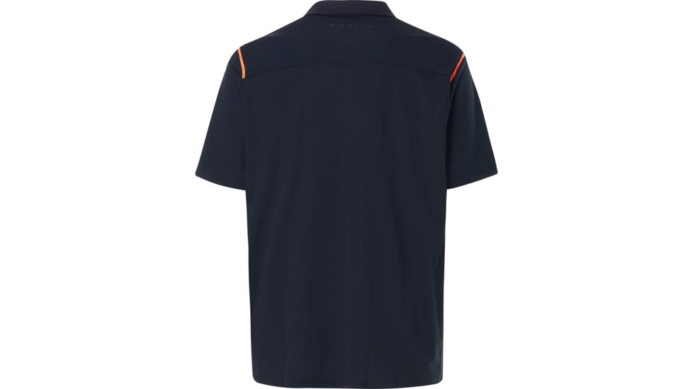 Oakley SI Polo Shirt Short Sleeve Striped Ellipse - Mens, Blackout, Extra Large, 434229-02E-XL