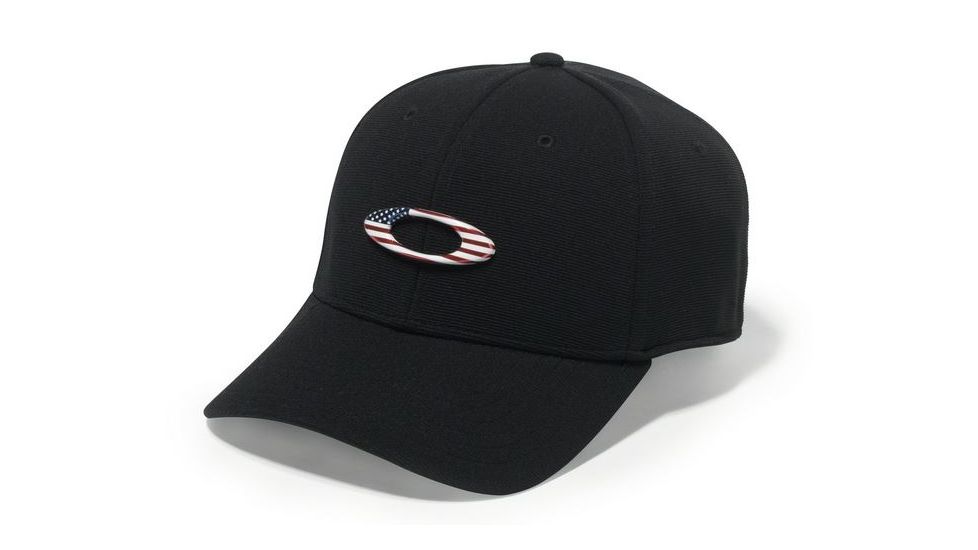 Oakley Tincan Cap, Black/American Flag, Small/Medium 911545-01V-SMMD