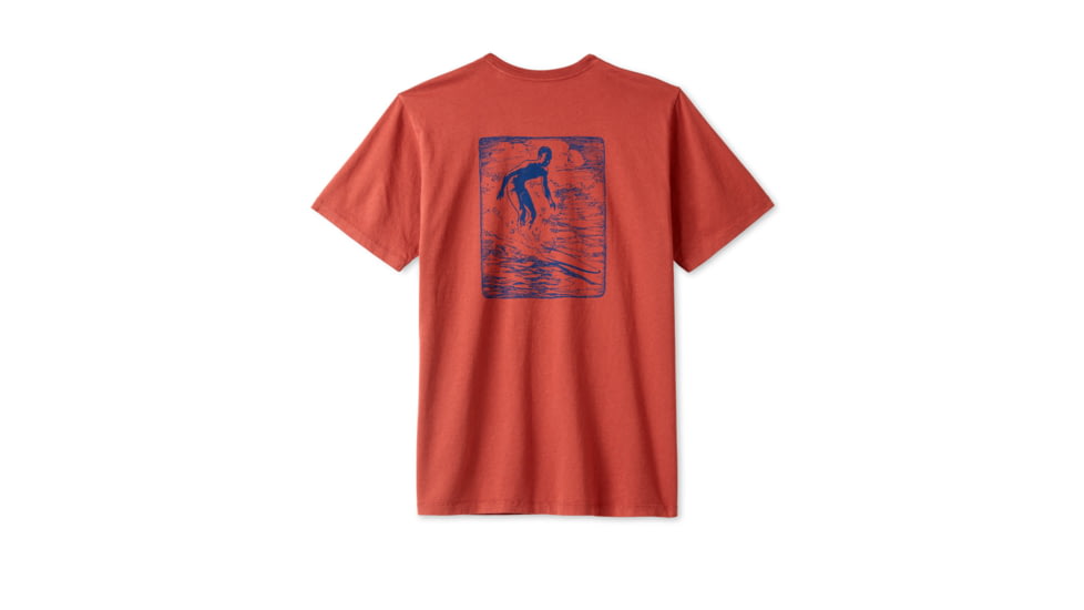 Outerknown Tom Blake Hawaii Tee - Men's, Final Sale, Mineral Red, Large, 12151351-MRD-XX-L