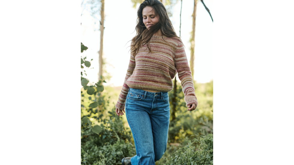 Outerknown Horizon Sweater - Women's, Blush And Haze Stripe, Small, 2410055-BHP-XX-S