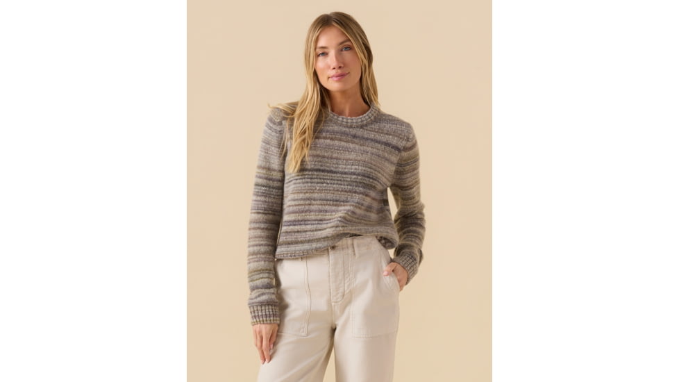Outerknown Horizon Sweater - Women's, Sea And Sand Stripe, 2XL, 2410055-SZZ-XX-XXL