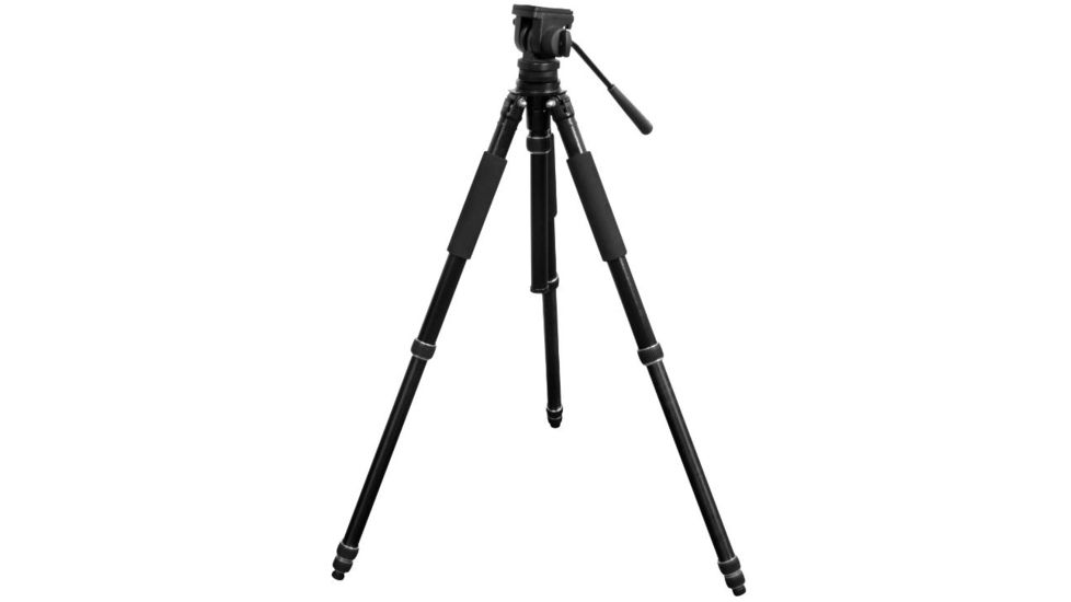 Olivon 2-Way Fluid Head 44 lb Load Capacity TR197-16 Tripod, Black, Medium OLTR19716-US