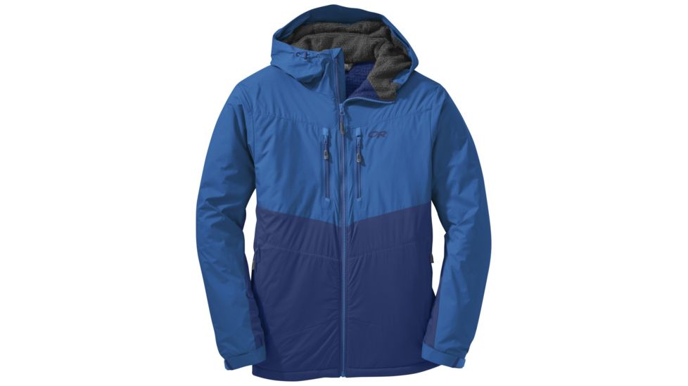 Outdoor Research Alpenice Hooded Jacket - Men's-Baltic/Glacier-Small