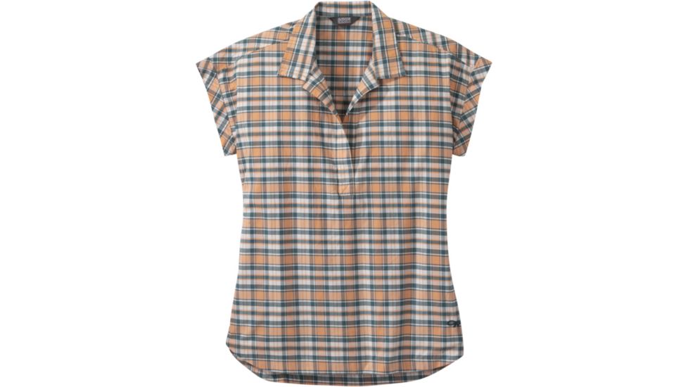 Outdoor Research Amber Ale Short Sleeve Shirt - Womens, Cantaloupe, Large, 2744381774008